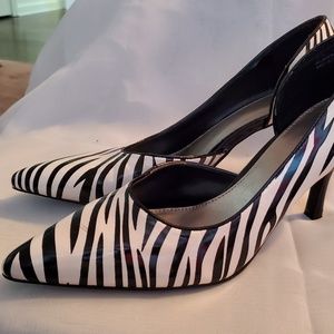 Zebra print heels
